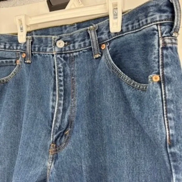 Levis 550 Relaxed Fit Jeans 36x28 Blue Denim Mens - Picture 2 of 8